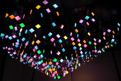 Sumitomo Chemical exhibit “OLED COSMOS” is designed by Motoko Ishii
