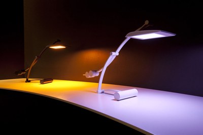 Verbatim's color changing OLED desk lamps at the Fuori Salone - Milan 2011