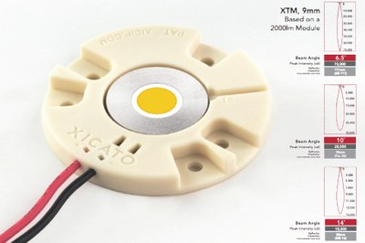 Xicato’s new XTM 9 mm LES allows for designs with narrow beam angles and high center beam intensities