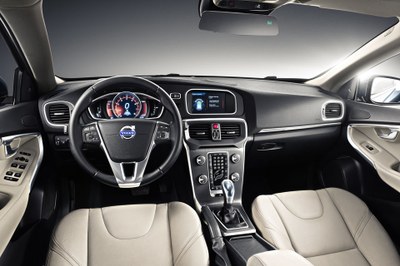 Optoga's LED light assert the interior design and the new materials of the new Volvo V40 perfectly