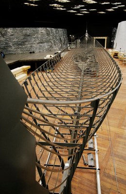 The 120-foot Viking warship of the Danish fleet from around 1025 AD is illuminated with ETC Source Four LED™ luminaires