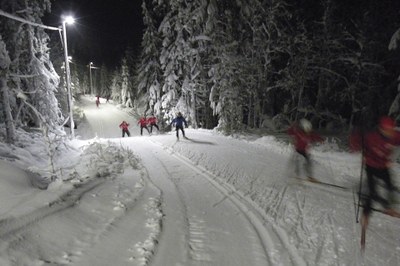 The new lighting illuminates the ski track in winter months on average six hours a day