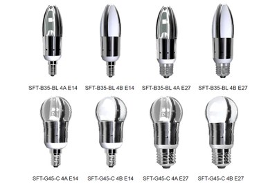 Some examples out of SFT's Magnoliy LED lamps range which can replace chandelier bulbs perfectly