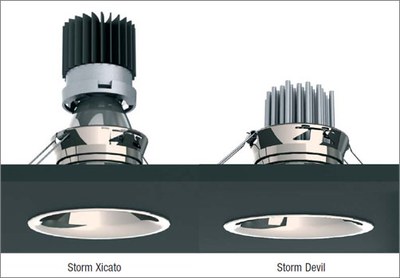 ACDC's Storm is a fixed downlight with 35 Watt halogen output.