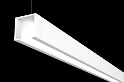 Peerless Open luminaires' reduced design use constructive occlusion to reflect and diffuse LED light instead of lenses for soft and pleasant lighting