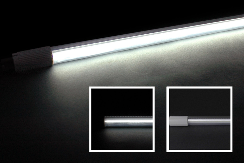 Beside the traditional clear, semi-frosted and frosted versions (see image), ALTLED now also offers a linear fresnel version of its T8 LED replacement tubes
