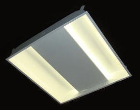 Axiom AX2424 LED fixture features indirect reflected lighting. The easy to remove accesibility panel opens quickly to replace UL Recognized LED modules and power supplies.