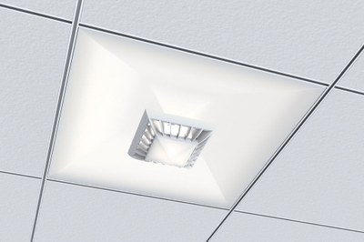 The io® lili, a 2' x 2' recessed LED indirect luminaire, can replace FL products perfectly.