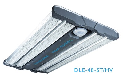 The single light bars of Digital Lumens' DLE high bay luminaire series (e.g. 4-bar version DLE 48) may be inverted for indirect lighting