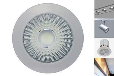 Lumitech's high energy efficiency and excellent colour rendering C series are combined in the LED Downlight with an integrated converter