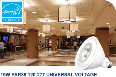 With 1260 lm at 19 W, Green Creative offers the first universal voltage Energy Star qualified PAR lamp