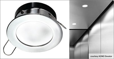 i2Systems LED Elevator Downlight, Apeiron A1161, has a 200-lumen output.