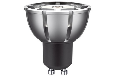 Ledzworld's new 7W GU10 lamp, which will be available in Q1 2013, delivers over 500lm @ 72lpw efficiency