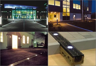 Application examples for the LED-enabled drainage system.