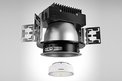 Toshiba’s replaceable LED light engine, the new downlight provides the ultimate design flexibility