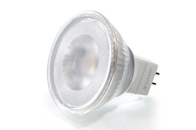 Verbatim’s dichroic MR16 LED lamp with GU5.3 base as well as the GU 10 LED lamp version delivers excellent optical control