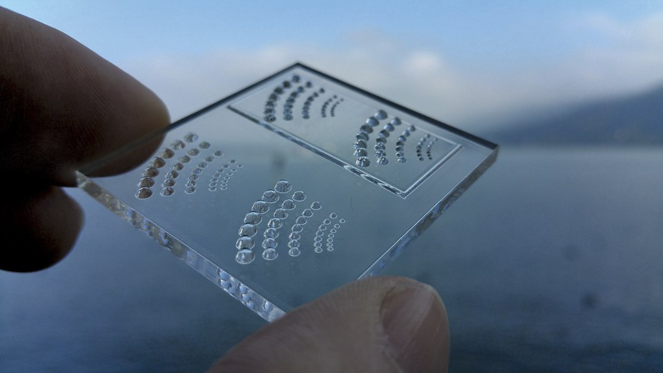 Figure 5: Printed gradient array of micro lenses