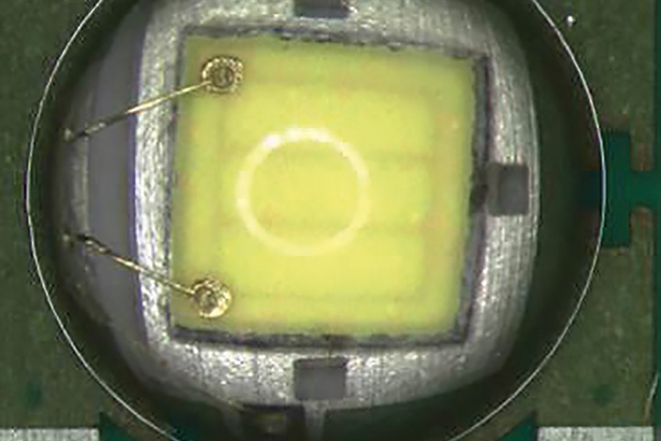Figure 3: LED with invisible micro damages