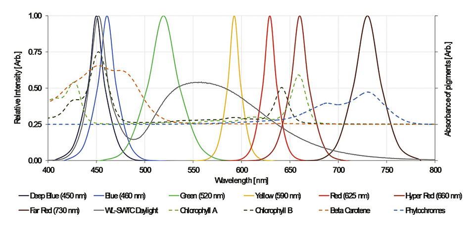 Figure 2: Plant responses to illumination within and outside the PAR range