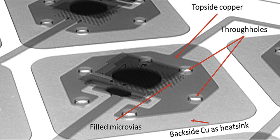 Figure 8: X-Ray image of a mounted LED