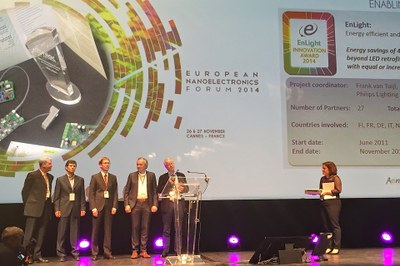 Enlight has received the 2014 ENIAC Innovation award at the European Nanoelectronics Forum on November 26th in Cannes