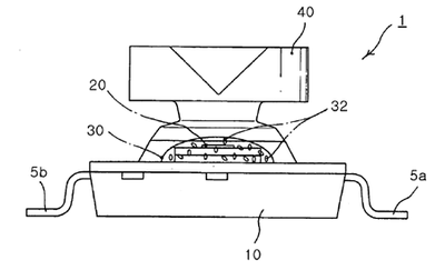 LED package with diffusor according to the present invention.