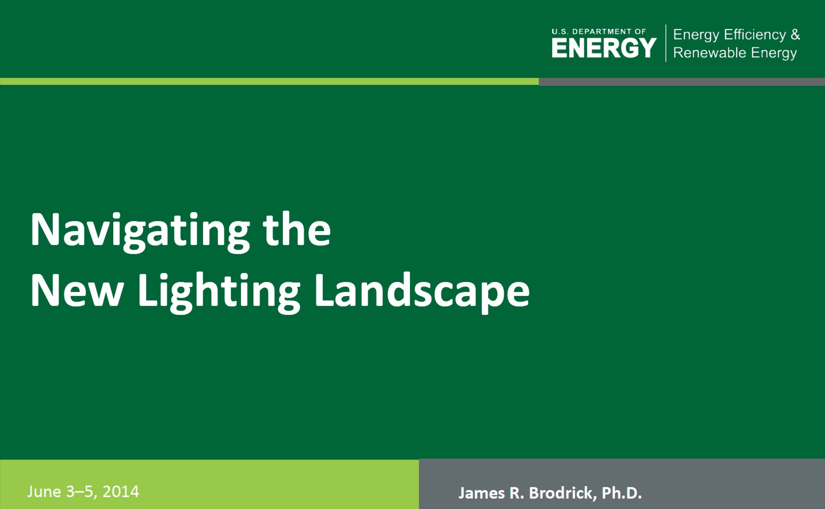 DoE Training Session Presentations