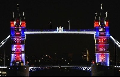 Colored LED Lighting Application - London Tower Bridge