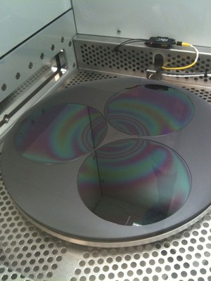 An optimized epitaxy process on 8-inch Si wafers will make LED manufacturing compatible with existing automated semiconductor lines