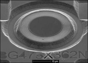 Etched nanostructured rings around an LED can make it more than seven times brighter. The novel technique developed at NIST may have applications in areas such as in biomedical imaging where LED brightness is crucial.