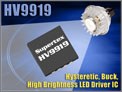 Highly Efficient Hysteretic LED Driver from Supertex in Compact Package