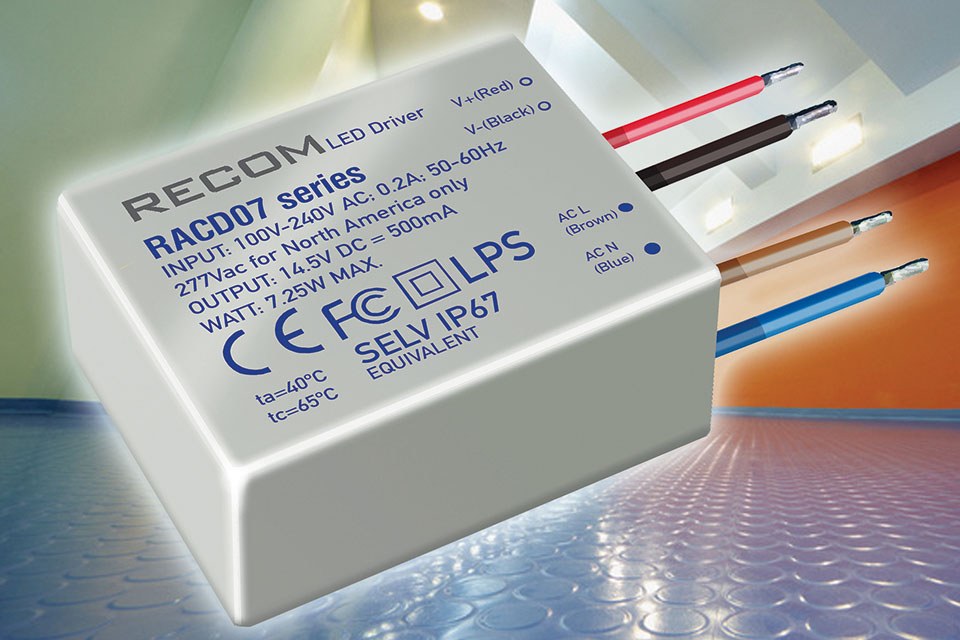 Rcm Led Driver New Compact 7W Constant-Current LED Driver from RECOM — LED ...