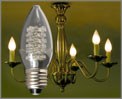 2.4-Watt Flame Tip LED Chandelier Bulb with Standard Edison Base, Replaces 20W Incandescent Bulbs