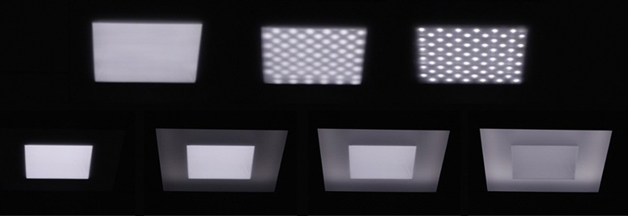 The different lighting patterns that were used in the investigation