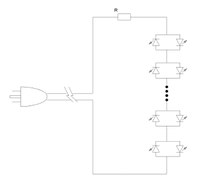The earliest AC LED circuit