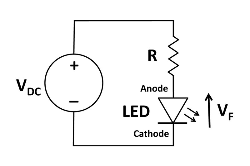 Simple LED biasing circuit