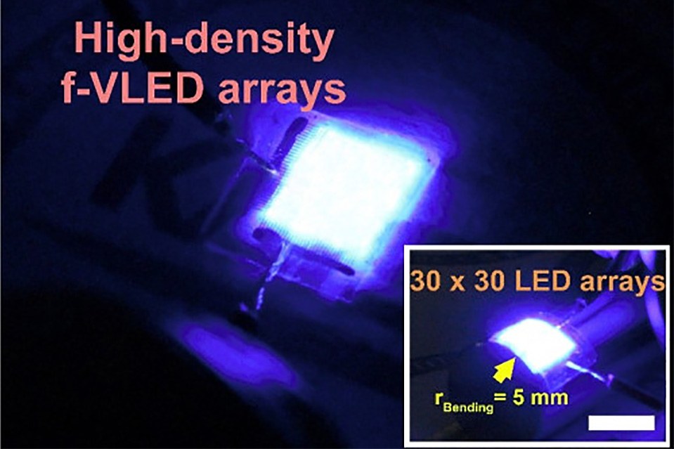 KAIST Team Develops Flexible Blue Vertical Micro LEDs LED professional LED Lighting Technology Application Magazine